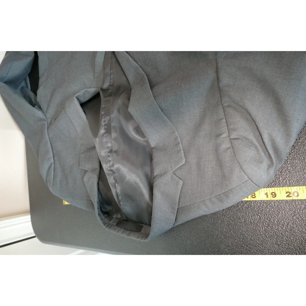 Kenneth Cole Reaction Mens Single Breasted Blazer Size 42L Gray Corporate Career